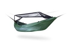 DD Hammocks Frontline Hammock - Lightweight Jungle Hammock with Mosquito Net for Hiking Camping And Backpacking Olive Green