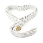 ESNOY Wedding Lasso Rope,Handfasting Cord for Wedding with Pendants Lazos para Boda Wedding Cord Traditional Celtic Pattern Rustic Wedding Lasso for Ceremony Bridal Gift, White