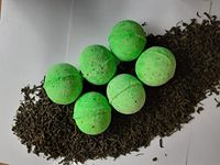 Aaranyam Refreshing Green tea-Bath Bomb-Fizzy Aromatic Bath Bomb with green tea (75g Each) - Pack of - 6