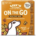 Lily's Kitchen On The Go Bar Mealtime Bar for Dogs - Natural Treat, Grain Free Treat - Chicken with Coconut & Tumeric (3 x 40g)