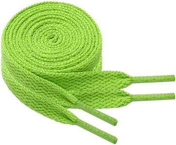 ANNISHER 2 Pair Flat Shoe Laces For Sneakers, 5/16” Wide Shoelaces Athletic Running Shoes Boot Strings, Apple Green, 20inch(50cm)