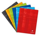 Clairefontaine - Ref 63365C - Staple bound Notebook (48 Sheets) - A4+ Size, Lined Rulings, 90gsm Brushed Vellum Paper, Laminated Cardboard Cover - Assorted Colours