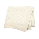 Hadetoto Baby Blanket 100% Cotton Baby Cellular Blanket - Ivory