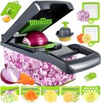 MAIPOR By Vivatra 13 In 1 Vegetable & Fruits Cutter, Slicer, Dicer Grater & Chopper, Peeler For Kitchen (13 In 1 Nicer) (Black)