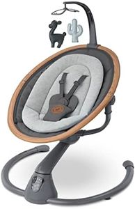 Maxi-Cosi Cassia Electric Baby Swing Chair, 0–6 Months, max 9kg, Baby Rocker, 12 melodies, 360° Seat Rotation, Automatic Motion Detection, 5 Swinging Speeds, 2 Recline Positions, Essential Graphite