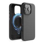 elago Magnetic Silicone Case Compatible with iPhone 16 Pro Case 6.3 Inch Compatible with All MagSafe Accessories - Built-in Magnets, Soft Grip Silicone, Shockproof [Black]