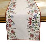 Bilberry Furnishing By Preeti Grover Cotton Dining Table Runner: Printed Anti-Skid 4 Seater & 6 Seater 13'' X 72'' - Floral Multicolor, Large