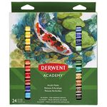 Derwent Academy Acrylic Paints, 12 ml Tubes, 24 Count (98226)