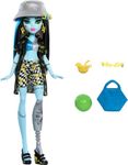 Monster High Scare-adise Island Frankie Stein Doll with Swimsuit, Coverup and Beach Accessories Like Hat, Volleyball and Tote