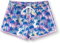 BesserBay Kids Hawaiian Side Pocket Elastic Waist Contrast Color Board Shorts Active Vacation Casual Swimsuit Bottom Short 5-6 Years