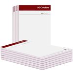 PG Creations Unruled Writing Notepad, A4 Size, 8.5x11 Inch, Large Size, Blank Plain, 70 Gsm White Paper, 50 Sheets per Writing Pad, Pack of 20