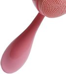 Double Side Brush with Soft Bristles for Skin Care, Silicone Brush for Massaging (Pink)