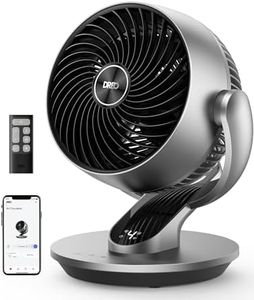 Dreo Smart Table Fan for Bedroom, 28dB Silent Air Circulator Fan with Remote, 7 Inch Diameter Cooling Quiet Desk Fan, 120° Vertical Manual+90° Horizontal Oscillating, 4 Speeds, 5 Modes, 12H Timer