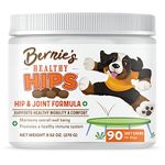 Bernie's Healthy HIPS - Daily Dog Hip and Joint Supplement - 90 Soft Chews - Reduce Pain, Encourage Mobility, Slow Damage, Repair and Rebuild HIPS and Joint Tissues