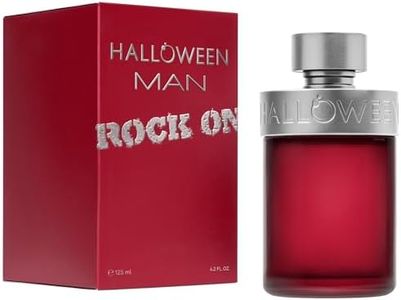 Halloween Man Rock On Eau de Toilette for Men. Woody, Aromatic & Energetic Long Lasting Fragrance with Notes of Lemon, Pink Pepper and Musk, 4.2 Fl Oz