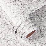 FunStick Granite Countertop Contact Paper Waterproof Self Adhesive Grey Granite Wallpaper Peel and Stick Countertops Marble Contact Paper for Kitchen Bathroom Counters Vanity Desk Removable 12"x200"