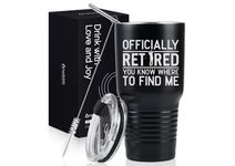 Best Unique Golf Retirement Gifts for Men, Retirement Golf Gifts 30oz Tumbler for Golf Lovers, Perfect Birthday Gifts, Golf Gifts, Retired Gifts for Men, Dad, Coworkers, Boss, Gift Card & Box Included