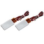 2PCS PTC Heating Element AC/DC 110V 220C Insulated Constant Temperature Ceramic Thermostatic Heaters Plate Aluminum Shell Air Heating Tools 1.38x0.83in, PTCYIDU