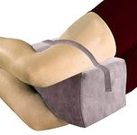 Heart Home Memory Foam Orthopaedic Knee Support Leg Rest Pillow for Side Sleepers, for Relief from Sciatica, Back Pain, Leg Pain, Pregnancy, Post Surgery, Hip & Joint Pain (Grey)- CTHH05937