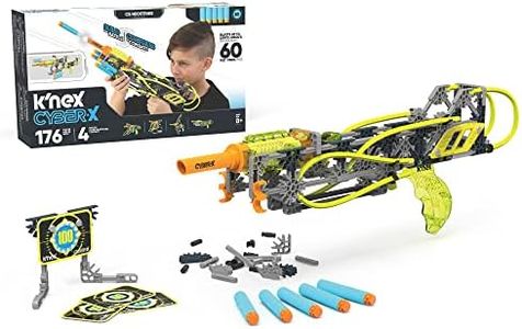 K'NEX Cyber-X C5 Neostrike - Blasts up to 60 ft - 176 Pieces, 4 Builds, Targets, 5 Darts - Great Gift Kids 8+