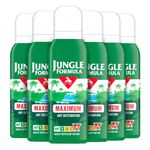 Jungle Formula Maximum Repellent Aerosol 125ml Bundle (Pack of 6 x 125ml) - Maximum Level of Protection Against Mosquitoes - Long Lasting Protection