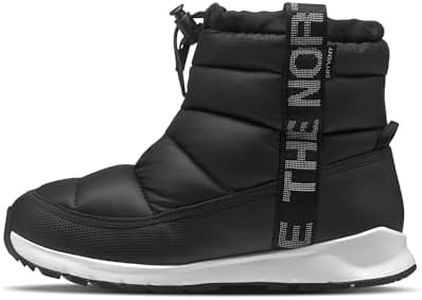 THE NORTH FACE Teen ThermoBall Pull-On Insulated Waterproof Boot, TNF Black/TNF White, 7