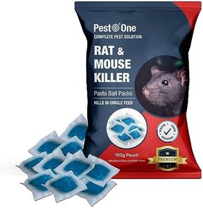 Pest O One Powerful Advanced Mice Mouse Rat Pasta Bait Single Feed Killer Sachets (15 x 10g Pack) Brodifacoum UK Strongest Strength