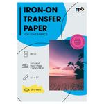 PPD Inkjet Iron-On Light T Shirt Transfers Paper LTR 8.5x11” Pack of 50 Sheets (PPD-1-50)