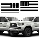 GRITKULTURE Matte Subdued American Flag Decal Stickers 2 Pack for Cars, Trucks, Hard Hats, Laptops, Tumblers, and Window Police Military Tactical US Flag (Matte Black)