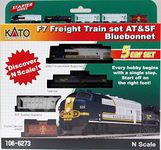 N F7 Freight Train Set Santa Fe"Bluebonnet" 5-Unit Set