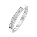 1/4ctw Diamond Channel Wedding Band in 10k White Gold