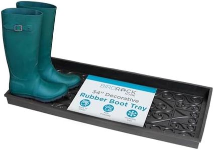 Rubber Boot Tray & Shoe mat | 34" Decorative Boot Trays for Entryway | Shoe Tray | Shoe Tray for entryway