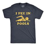 Mens I Pee in Pools Tshirt Funny Sarcastic Summer Swimmer Novelty Tee Mens Funny T Shirts Funny Funny Adult Humor T Shirt Novelty Tees for Men Navy XL