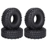 Hobbypark 1.9 inch Tires OD 114mm for 1/10 RC Rock Crawler Traxxas TRX4 Axial Redcat Gen7 SCX10 Tamiya CC01 RC4WD D90 Tyres(4-Pack) (Type 1)