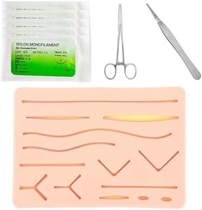 Suture Practice Kit - Complete Surgical Suture Training Set with Tools Pad Sutures - for Medical and Veterinary Students - Skills Not Easily Separate- Quttly