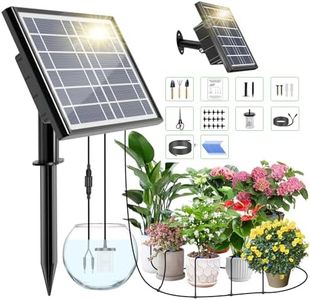 Solar Drip Irrigation Kit System, HEKIWAY 15Pots Solar Powered Auto Easy DIY Plant Watering Devices, Automatic Watering System, Irrigation System for Garden & Balcony Patio,Indoor and Outdoor