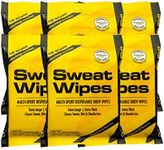 SweatZone Travel Body Wipes to Clean Sweat, Dirt, & Deodorize, 12 XL Wipes (Pack of 6)