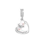 KunBead Granddaughter I Love You Heart Birthday Dangle Charms Compatible with Pandora Bracelet Necklace Gift from Grandmother