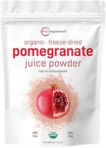 Organic Pomegranate Juice Powder, 1 Pound | 100% Natural Fruit Powder | Freeze Dried & Cold Pressed | No Sugar & Additives | Great Flavor for Drinks, Smoothie, & Beverages | Non-GMO & Vegan Friendly