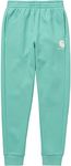 Carhartt Girls' Little Fleece Joggers Sweatpants Knit Pants, Cockatoo, 5