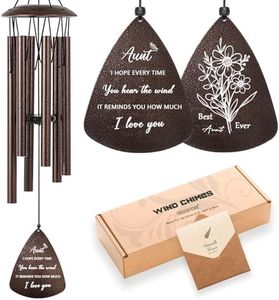 Aunt Gifts from Niece Nephew, 32" Bronze Wind Chimes for Aunt Birthday Gifts, Christmas Thanksgiving