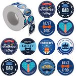 HADDIY Happy Father's Day Stickers,500 Pcs 1.5 Inches Dad Stickers Lables in Bulk for Father Day Cards,Envelopes Seals,Cookies,Box and Gifts Wrapping Decoration