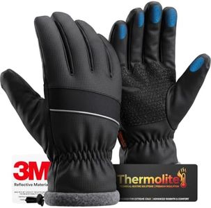 Meriknow Winter Waterproof Ski Gloves for Men Women Snow Warm Gloves