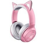 Razer Kraken BT Kitty Edition: Bluetooth 5.0-40ms Low Latency Connection - Custom-Tuned 40mm Drivers - Beamforming Microphone - Powered by Razer Chroma - Quartz Pink