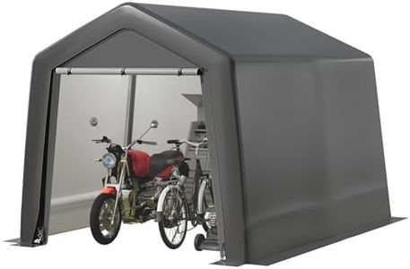 CuisinSmart Portable Shed, Outdoor Storage Shelter, 8x8x7.7 ft Heavy Duty Waterproof Storage Tent Sheds with Roll-up Zipper Door, for Motorcycle, Bike, Garden Tools