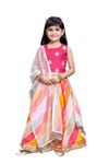 satyamfab Girl's Lehenga Choli - Mirror Work, Gota Detailing, Soft Fabric And Comfortable, Readymade (12-18 Months)