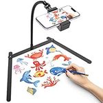 Cellphone Stand,Overhead Phone Mount,Table Top Teaching Online Stand for Live Streaming and Online Video and Food Crafting Demo Drawing Sketching Recording(