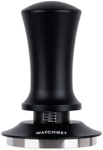 watchget 58mm Espresso Coffee Tamper, Spring Loaded Tamper Stainless Steel Barista Espresso Tamper Calibrated Espresso Hand Tamper with Scale Coffee Espresso Accessories for 58mm Portafilter