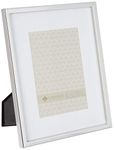 Lawrence Frames 5 by 7-Inch Silver Standard Metal Picture Frame, 8 by 10-Inch Matted