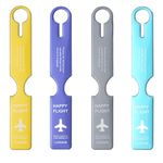 PALAY® 4 Pcs Luggage Tags PVC Luggage Labels for Suitcases with Name Address Phone Number Labels Travel Tag for Baggage Identity ID Labels